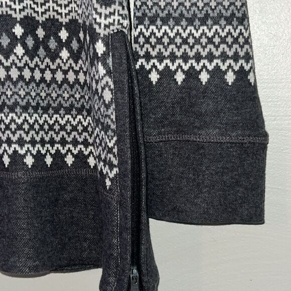 T by Talbots Fair Isle Nordic Knit Mock Neck Side Zip Sweater Womens Size MP - Picture 7 of 11